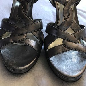 Calvin Klein Shoes - Calvin Klein silver straps heels. Calvin Klein Shoes - Calvin Klein silver straps heels.