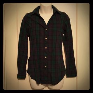 Foxcroft Shaped Fit Button-down Plaid Flannel