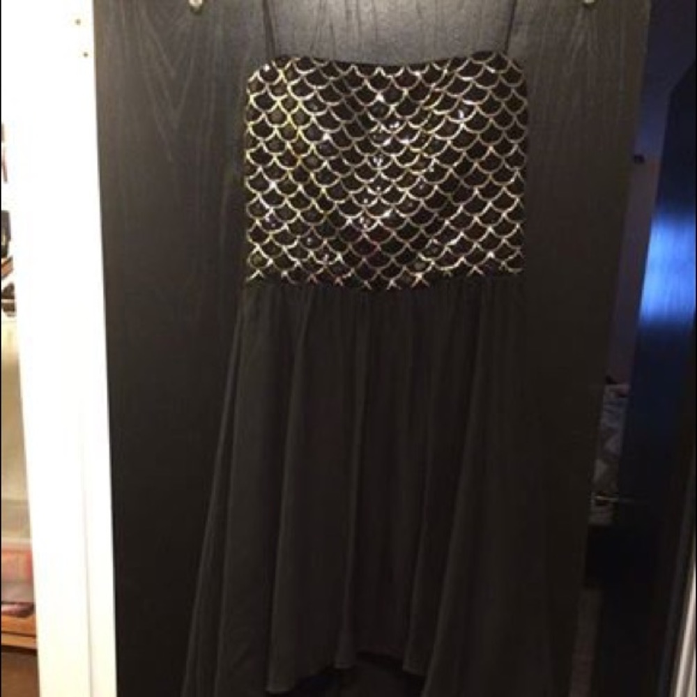 High Low black formal dress