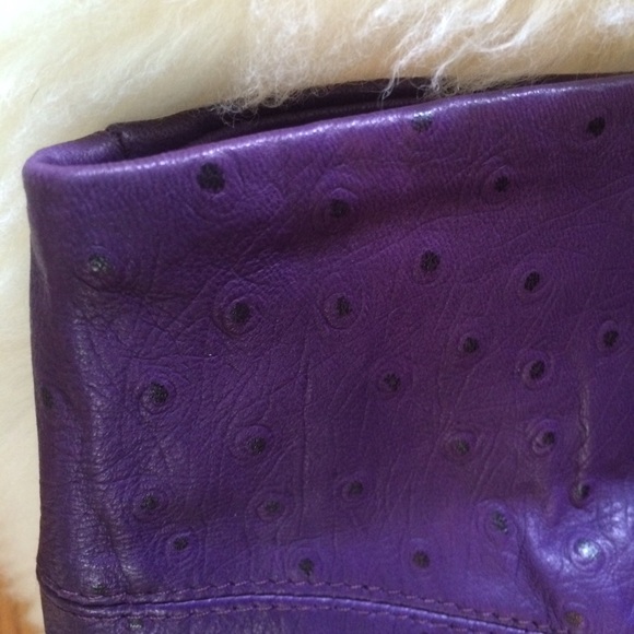 💜 Neto Ostrich Leather Skirt - Picture 3 of 6