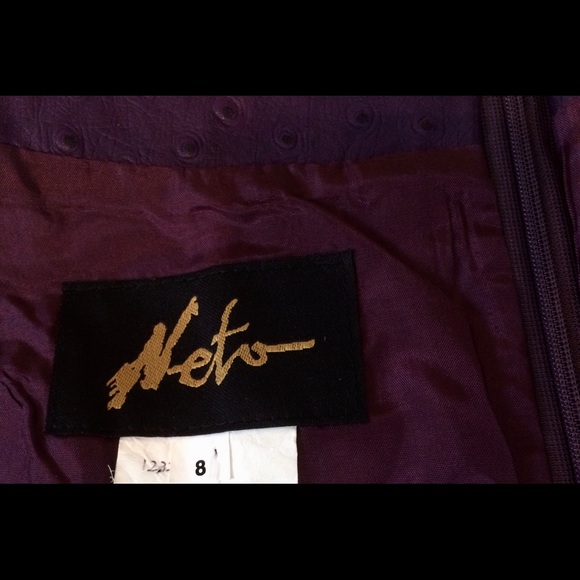 💜 Neto Ostrich Leather Skirt - Picture 6 of 6