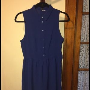 Blue H&M Brand Button up Sleeveless Dress