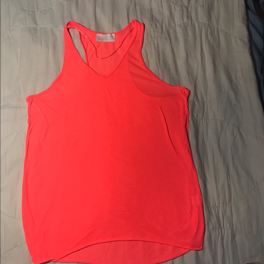Pink Zara Racer back Tank Top