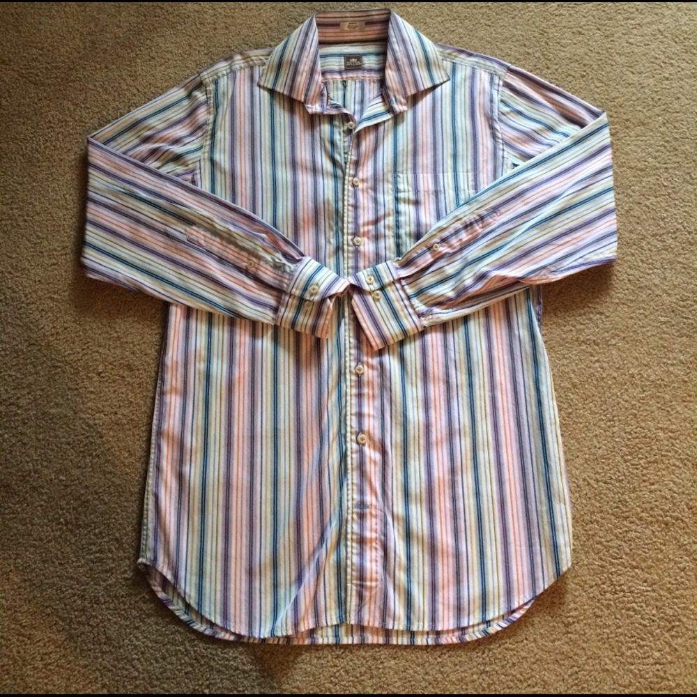 Peter millar multi colored dress shirt medium