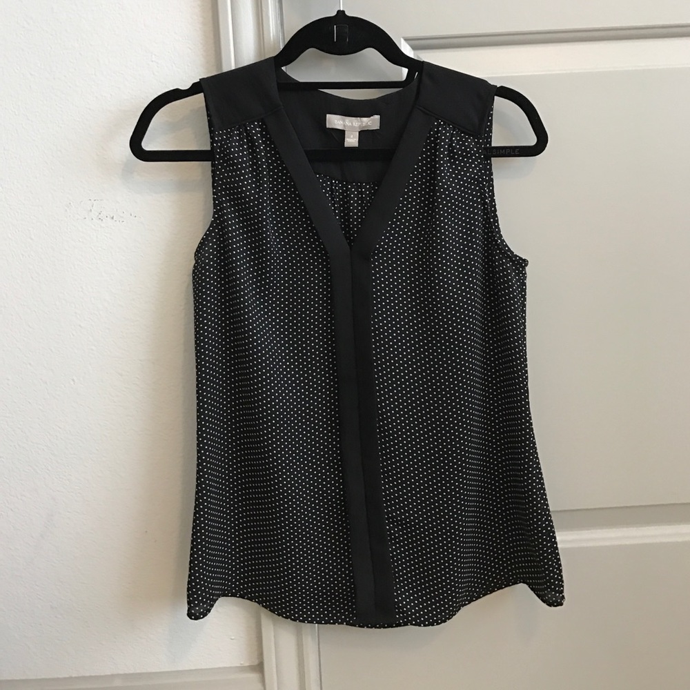 Black and White Polka Dot Top