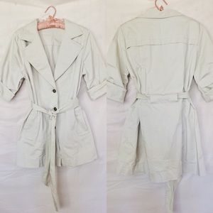 CAbi #777 Sandy Over Time Trench Khaki Coat Sz 10