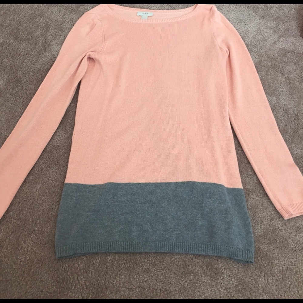Peach and Grey sweater/tunic