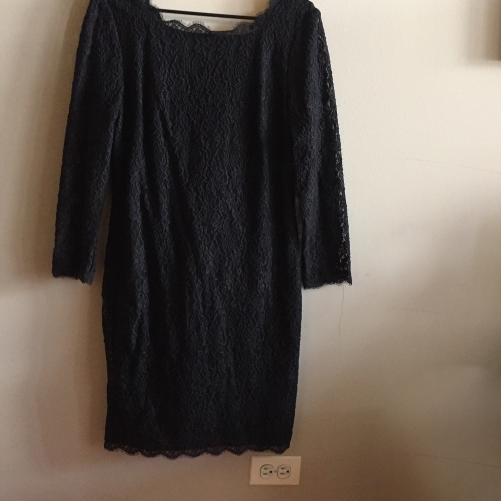 Adrianna Papell Black Lace Dress