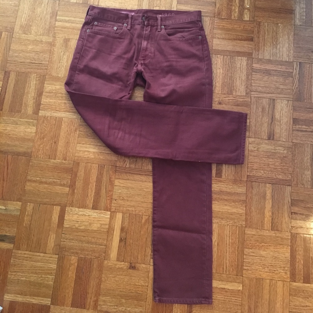 LIKE NEW Men's Gap Burgundy Twill Jeans