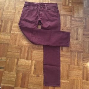 LIKE NEW Men's Gap Burgundy Twill Jeans