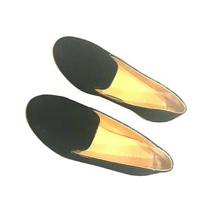 J. Crew black suede slipper