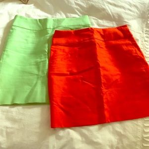 J Crew NWOT Size 00 Cotton Mini Skirts