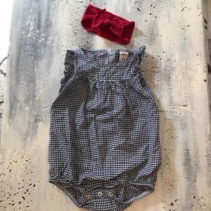 Osh kosh romper and Nordstrom bow