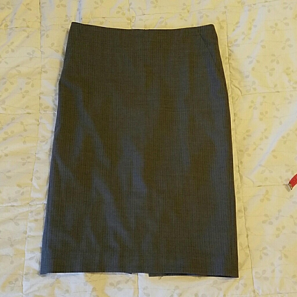 BR Grey wool skirt.