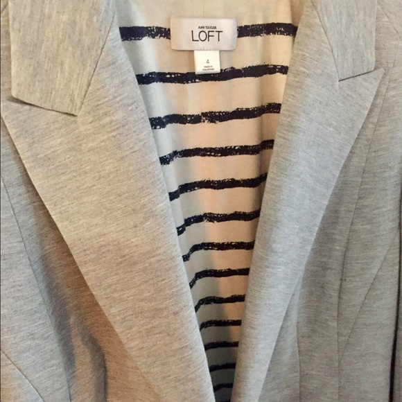 LOFT Heather Gray Blazer - Picture 3 of 3