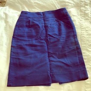 J Crew Royal Blue "The Pencil Skirt" size 0