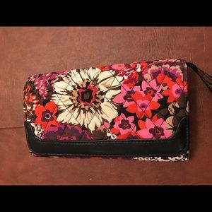 Vera Bradley leather trim wallet
