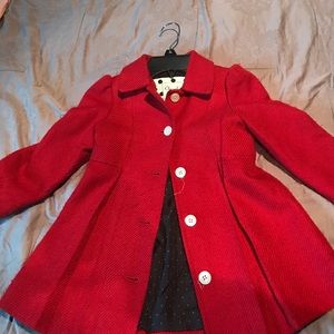 Red girls Peacoat