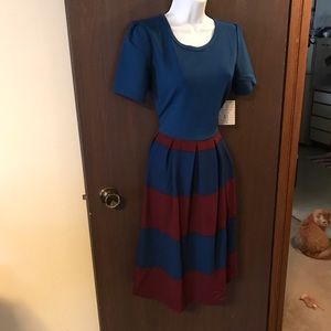 LuLaRoe Amelia XL Striped BNWT