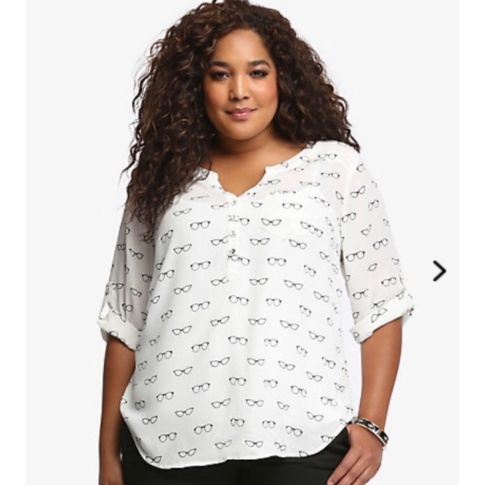 Eyesglasses print blouse