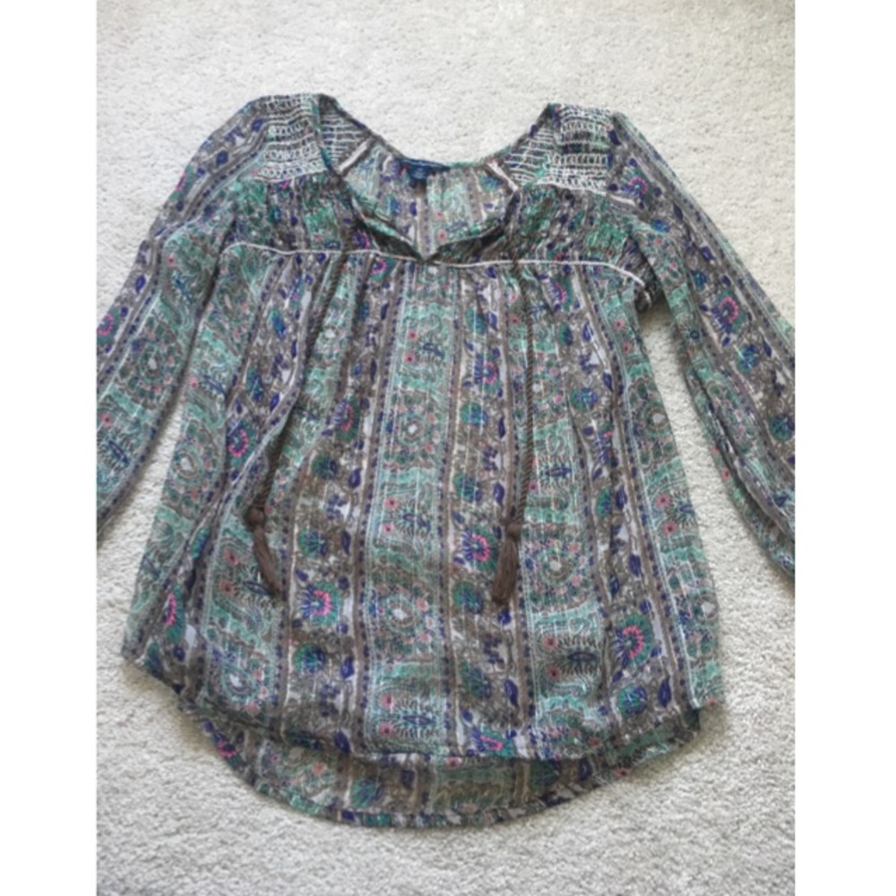 American Eagle see-through multicolor too