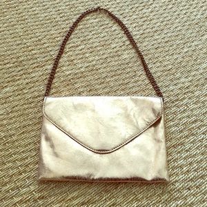 J Crew copper metallic bag