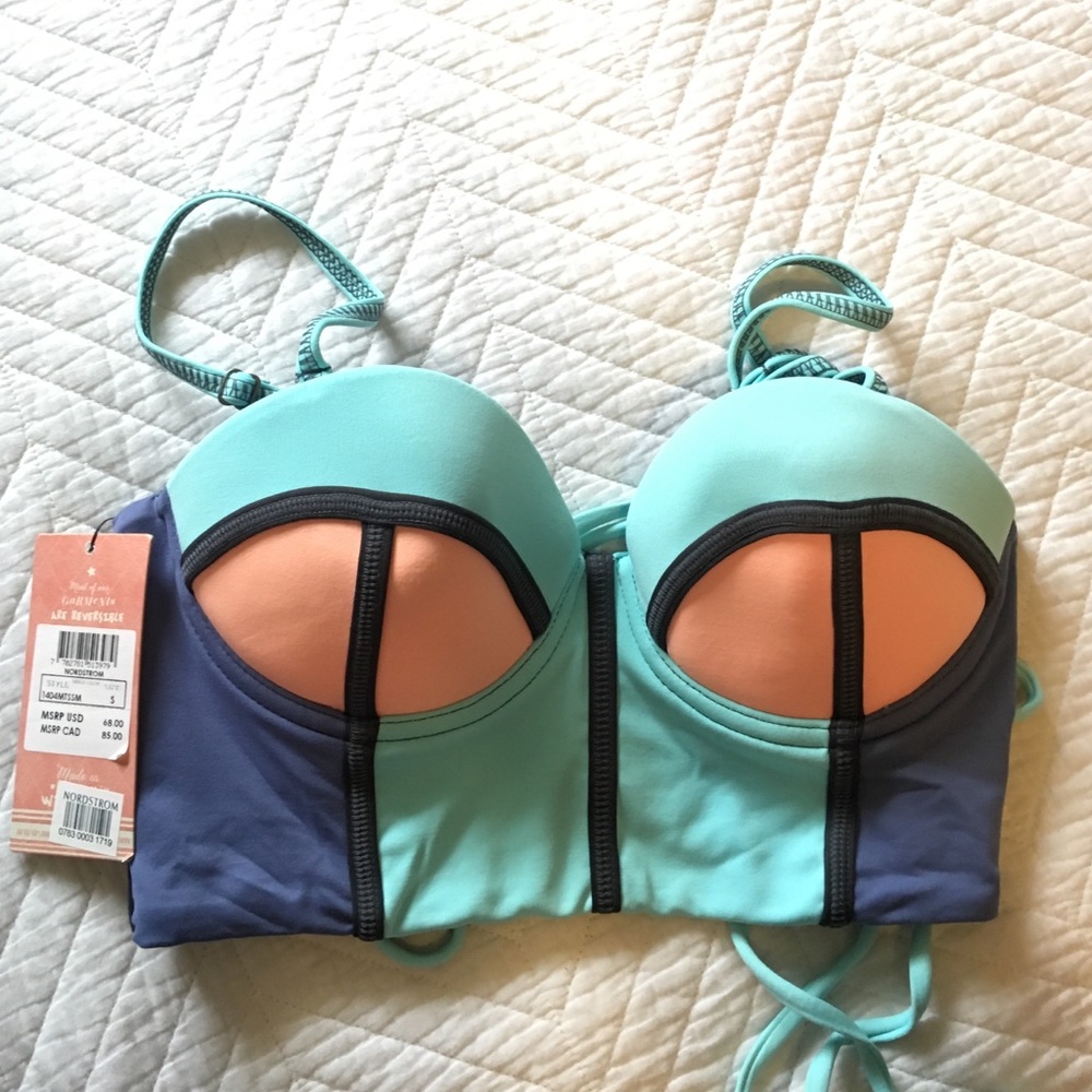 NEW MAAJI REVERSIBLE SWIM TOP!!! Removable straps!