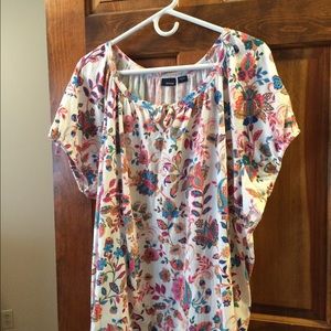 Peasant style blouse multi colored size 3X