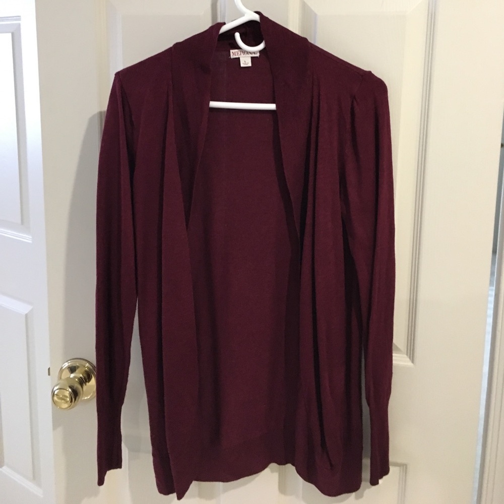 Burgundy cardigan