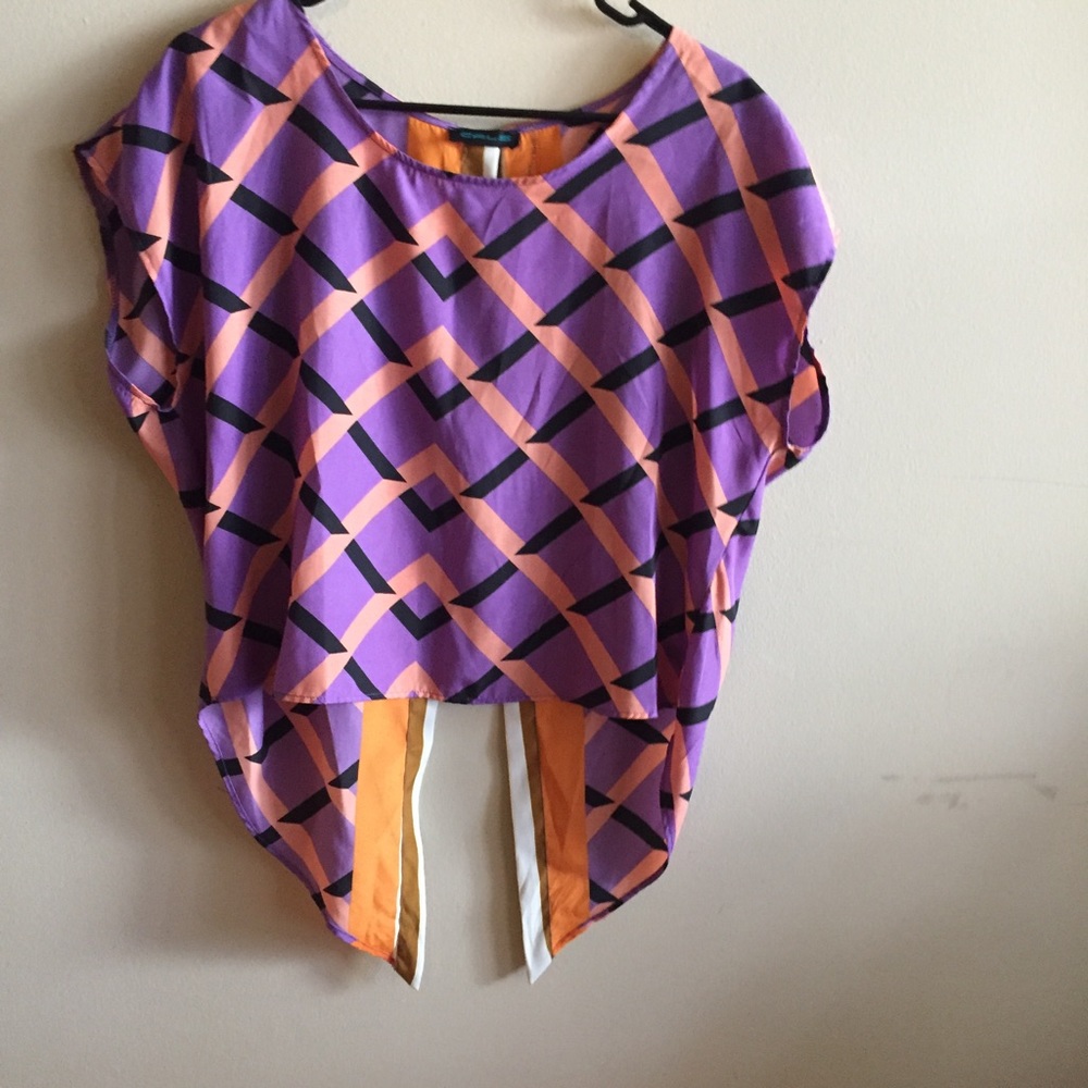 Purple top with open back