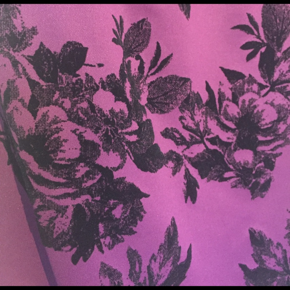 Royal Purple flocked midi dress