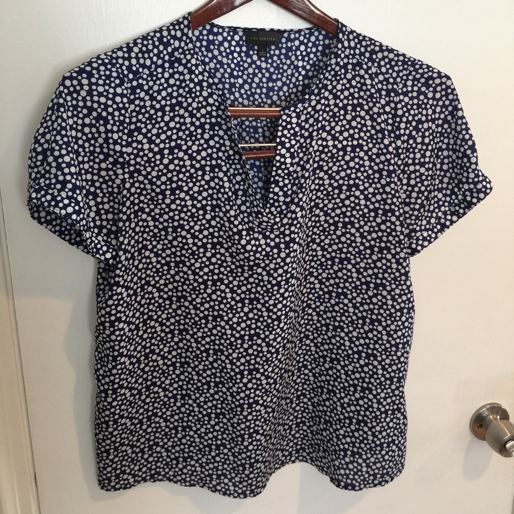 Blue and white blouse from the Limited, Sz: L