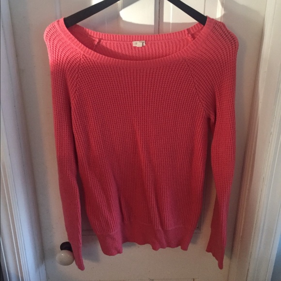 J. CREW Hot Pink Waffle Knit Sweater - Picture 1 of 3