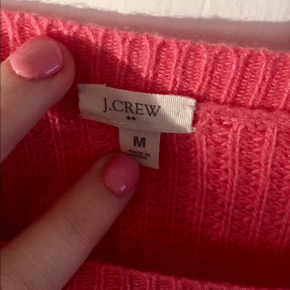 J. CREW Hot Pink Waffle Knit Sweater - Picture 2 of 3