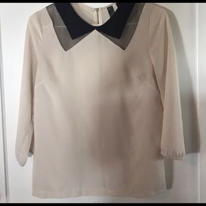 Latte colored dress top