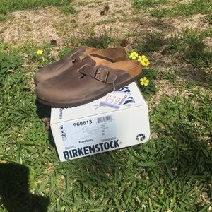 Boston Waxy Leather Birkenstocks