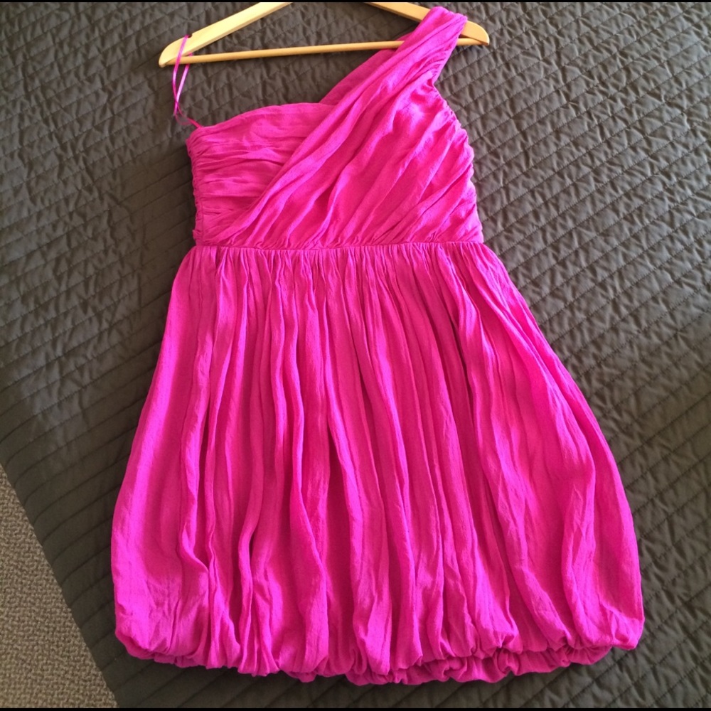 Theory silk mini dress with bubble hem
