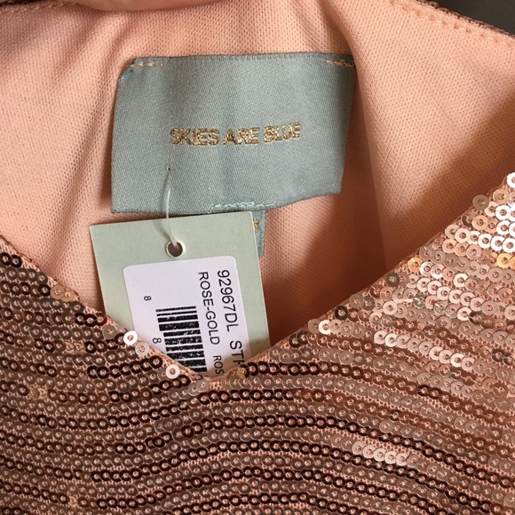 Blush Gold Sequin NYE - New Years Eve Sequin Dress - Picture 3 of 5