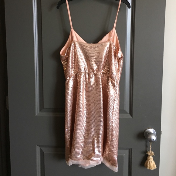Blush Gold Sequin NYE - New Years Eve Sequin Dress - Picture 4 of 5