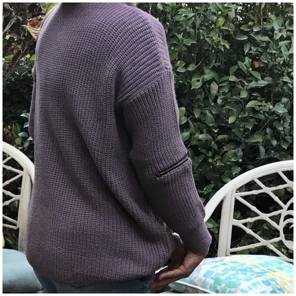 Darl Purple Chocker VNeck Sweater - Picture 7 of 8