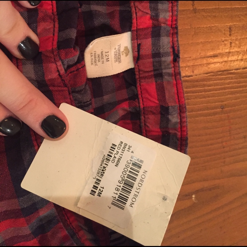 NWT 12 month Boys Plaid Shorts - Picture 3 of 3