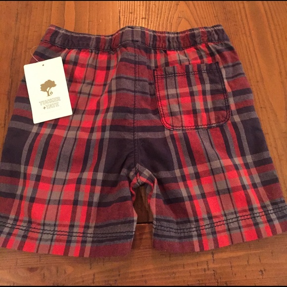 NWT 12 month Boys Plaid Shorts - Picture 2 of 3
