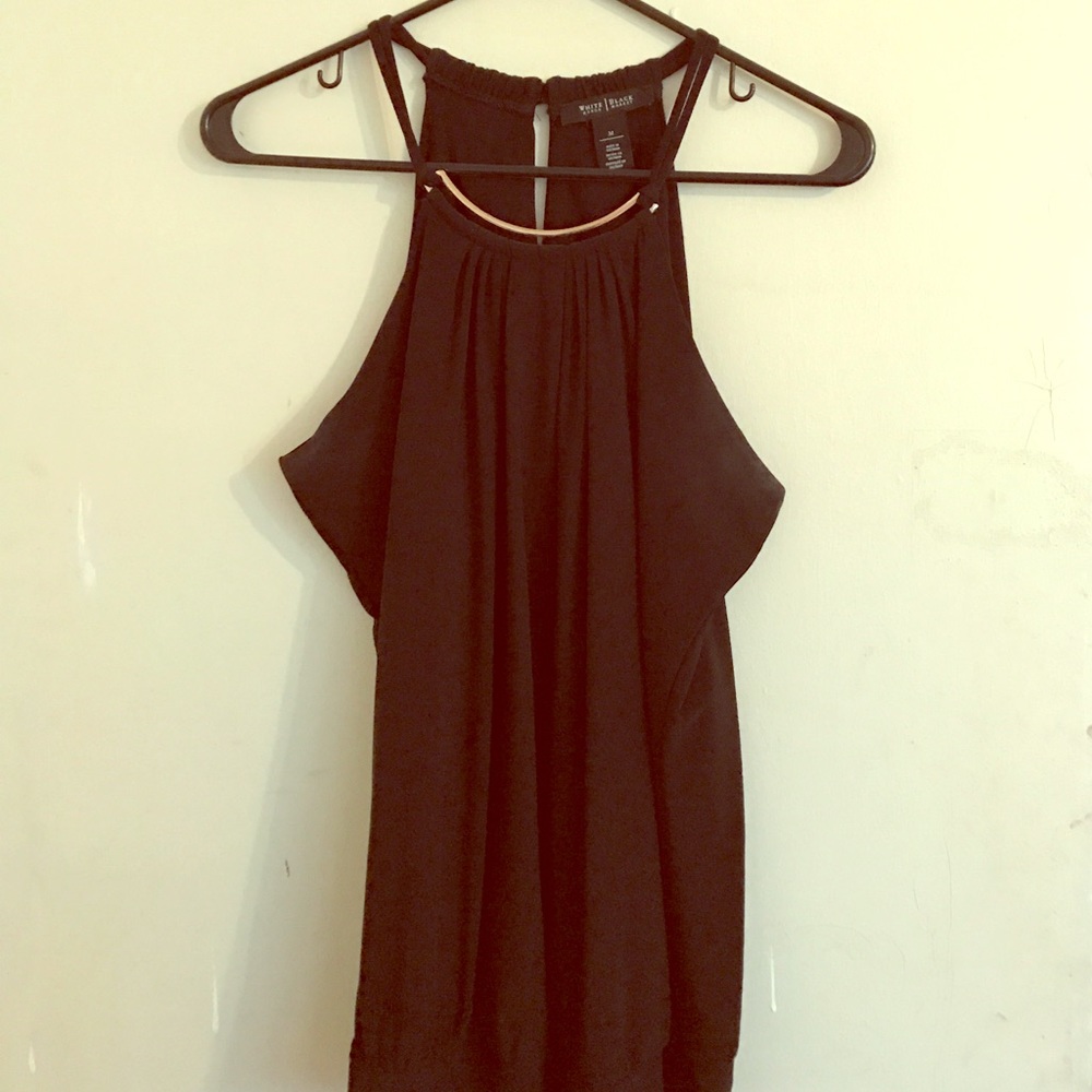 White House Black Market Black Halter Top