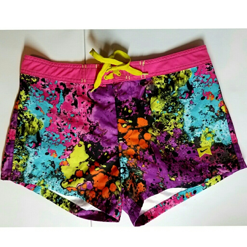 Nike neon swim shorts