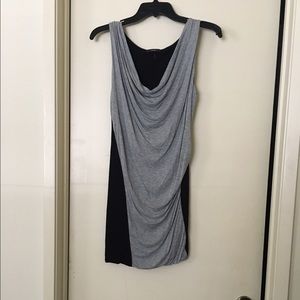 Sleeveless black and grey dress