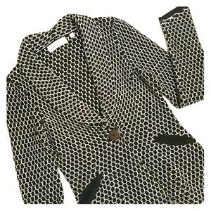 Anthropologie black/white blazer sweater