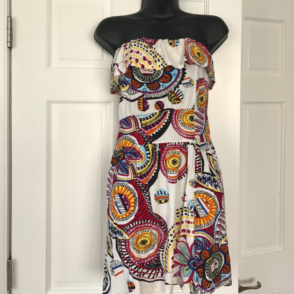 Strapless mini dress