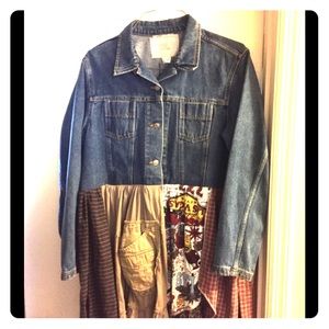 Denim One of a kind Boutique hand made jean jacket