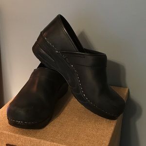 38 Dansko Black Clogs