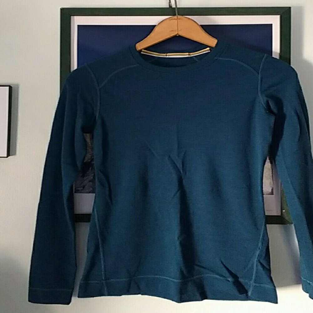 Smartwool Blue Midweight Crew Top